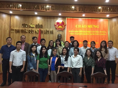 Huyện Lâm Hà tổ chức đón sinh viên Khoa Quản lý Văn hóa, Nghệ thuật về thực tập