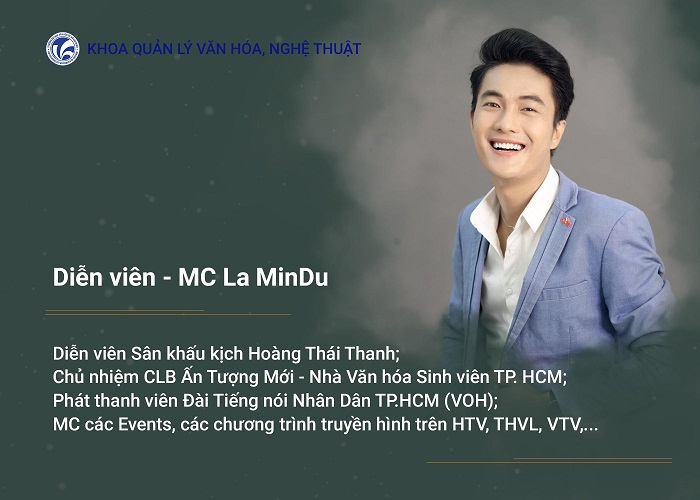 Diễn viên, MC La MinDu: Tôi đã chọn chuyên ngành Tổ chức hoạt động văn hóa, nghệ thuật để nâng cao kiến thức của mình